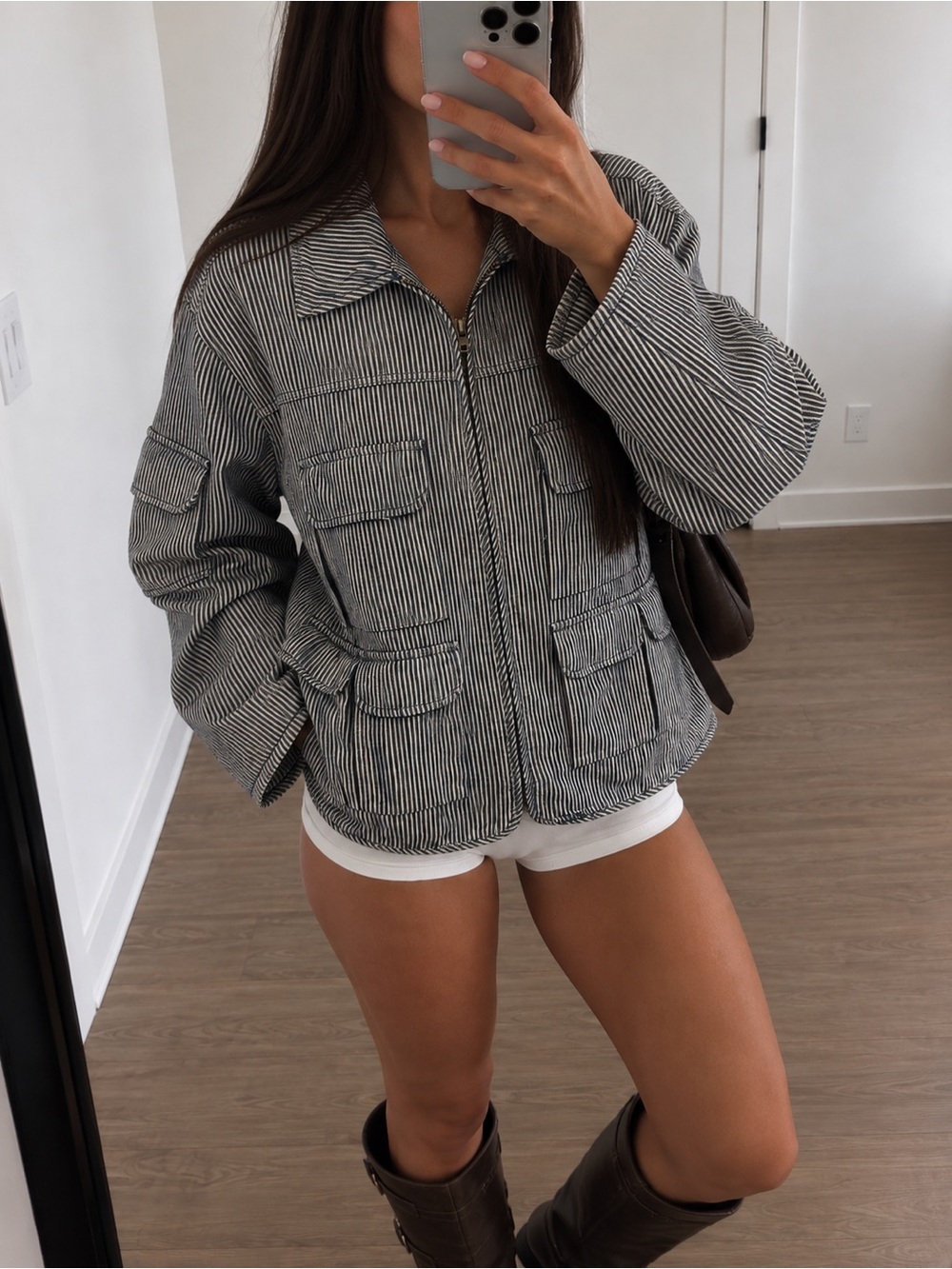 Lioness Renacida Denim Stripe Utility Jacket - Picture 2 of 5